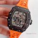KV Factory V2 Upgraded Knockoff Richard Mille RM011 Orange Rubber Band Carbon Watch (2)_th.jpg